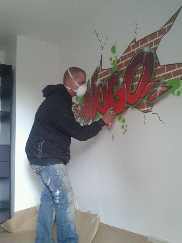 deco graff graffiti décaoration art déco chambre d'enfant